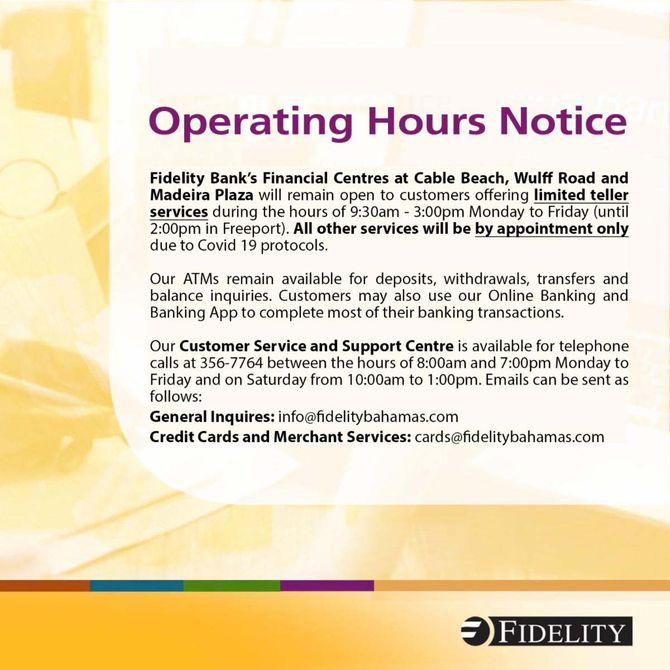 Operating Hours Notice