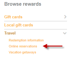 online reservations